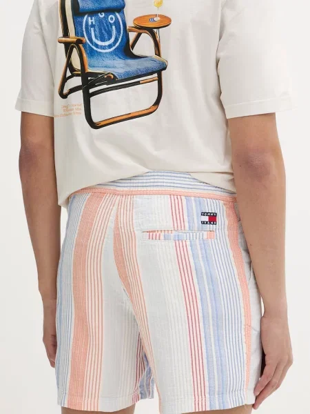 Tommy Jeans Szorty materiałowe Kolorowy pomarańczowe