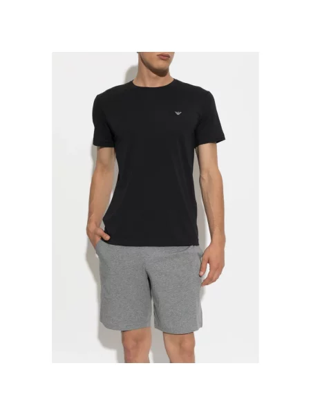 Emporio Armani Underwear piżama dwuczęściowa z czarna