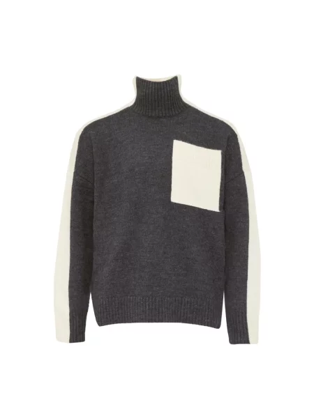 Lniany sweter Jw Anderson szary