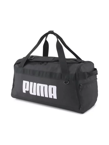 PUMA Športna torba Challenger S črna / bela siva