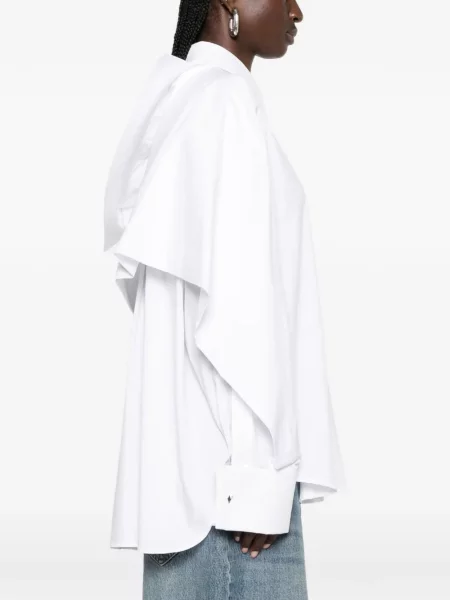 Cămașă The Attico cu broderie alb