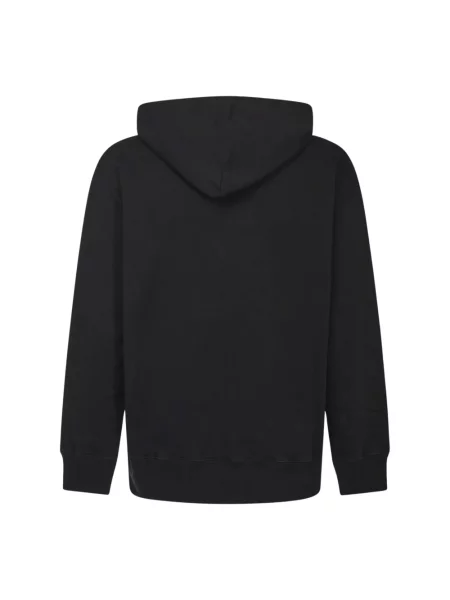 Bluza z kapturem Mm6 Maison Margiela z kapturem czarna