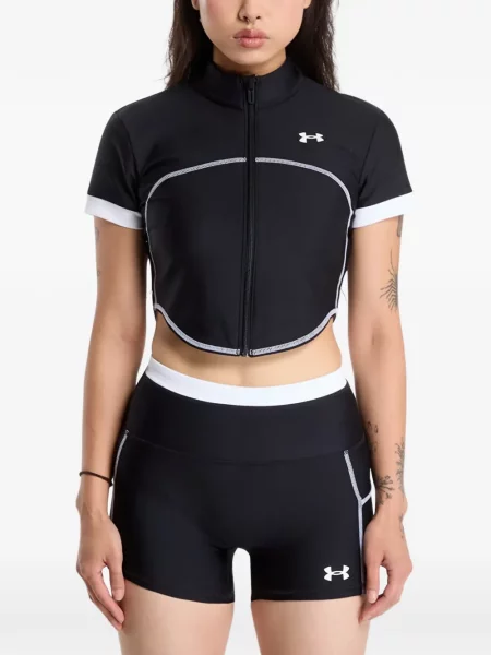 Περικομμένο μπλούζα Under Armour μαύρο