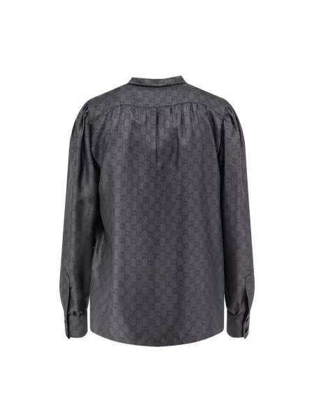Bluzka Gucci z kokardką szara