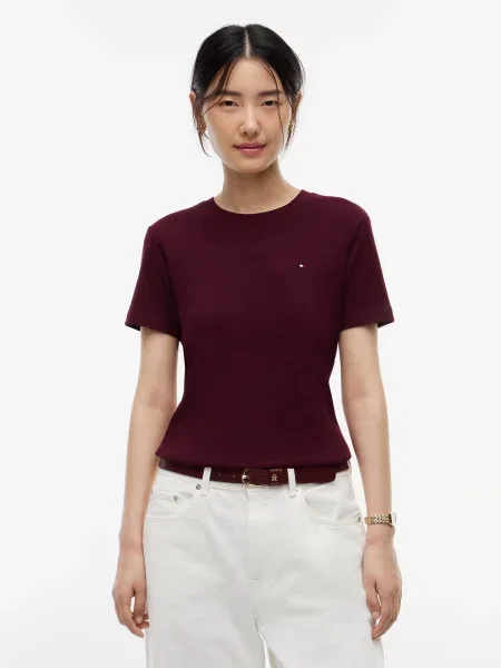 TOMMY HILFIGER Tričko CODY čerešňová