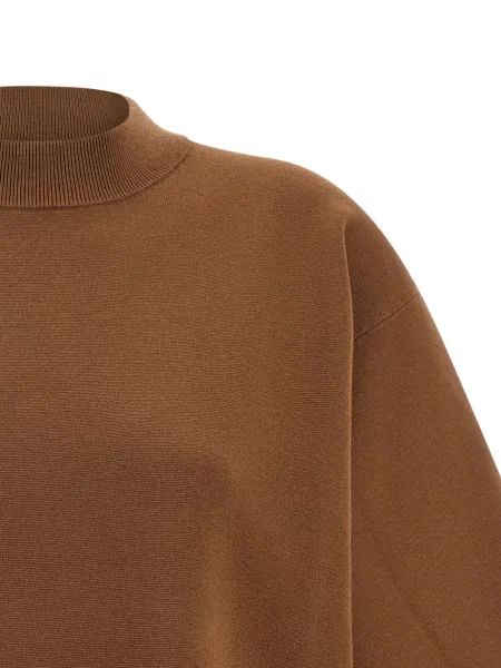 Top Max Mara cu decolteu în U maro