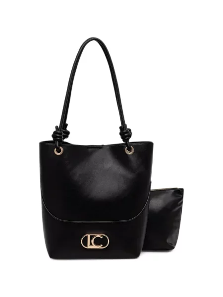 Geantă shopper Lola_casademunt cu autograf negru