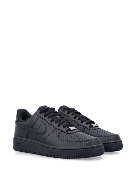 Sneakersy Nike Air Force 1 plisowane do tenisa żakardowe czarne
