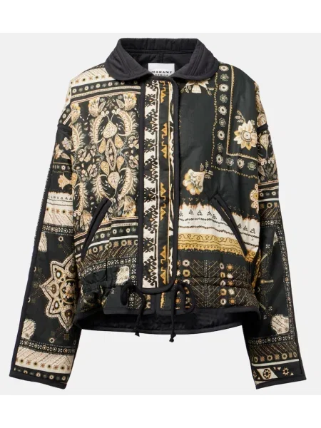 Geacă bomber Marant Etoile cu imagine negru