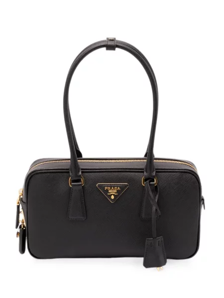Geantă shopper Prada cu autograf negru