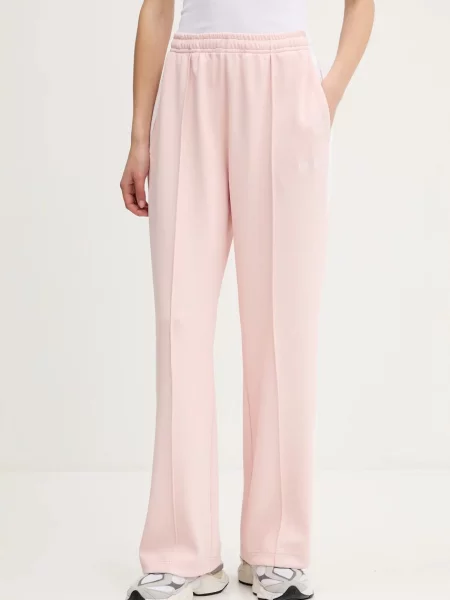 Guess Jeans spodnie dresowe z aplikacją różowy