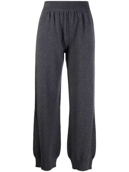 Pantaloni Barrie din cașmir albastru