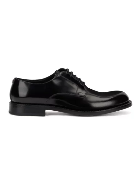 Derby Dolce&gabbana skórzany sznurowany czarny