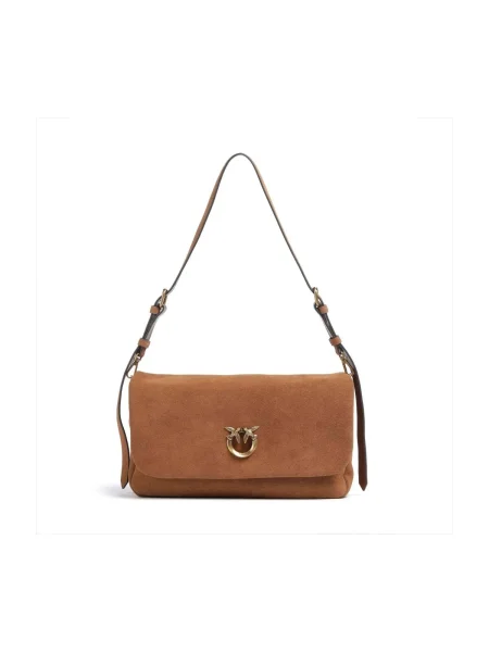 Pinko Geantă pe umăr CLICK SOFT HANDLE | piele întoarsă maro