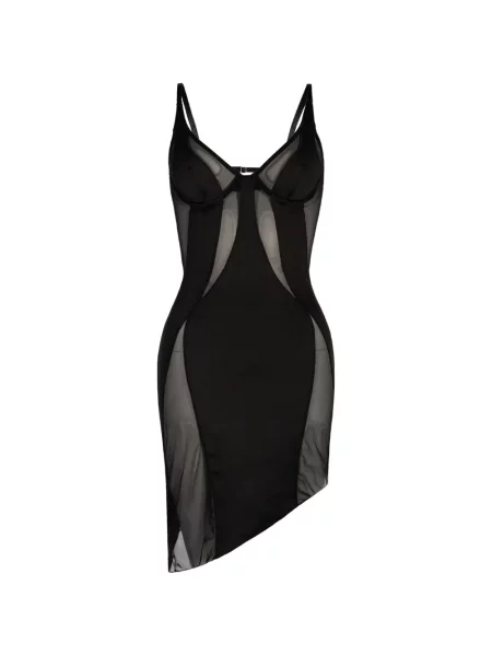 Rochie mini Ow Collection asimetrică negru