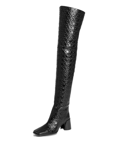 Botine Marine Serre din piele negru
