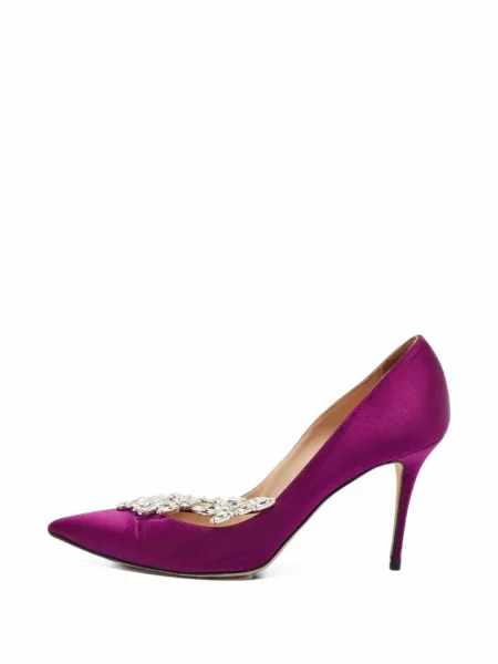 Pantofi cu toc Manolo Blahnik violet