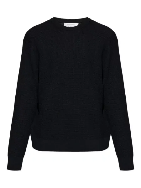 Pulover Studio Nicholson cu decolteu rotund negru
