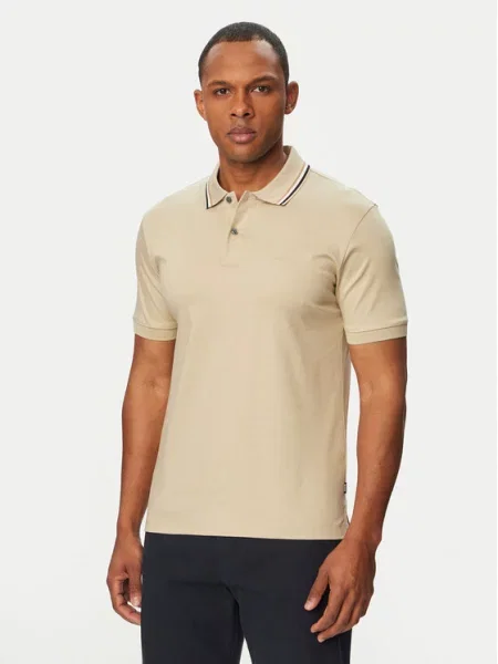 BOSS Polo Penrose 38 beżowy