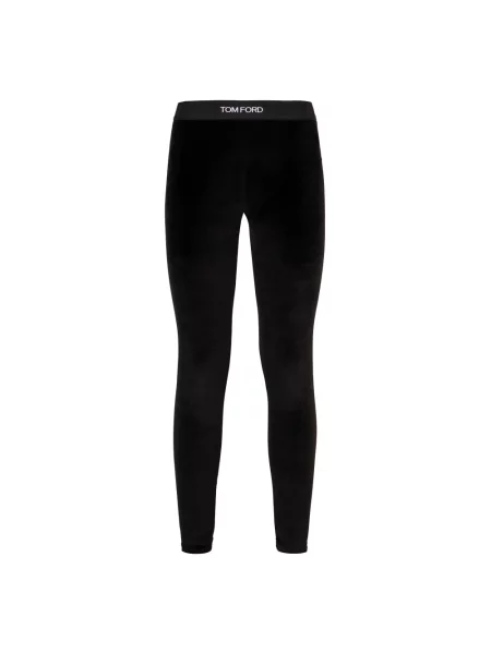 Aksamitne legginsy Tom Ford czarne