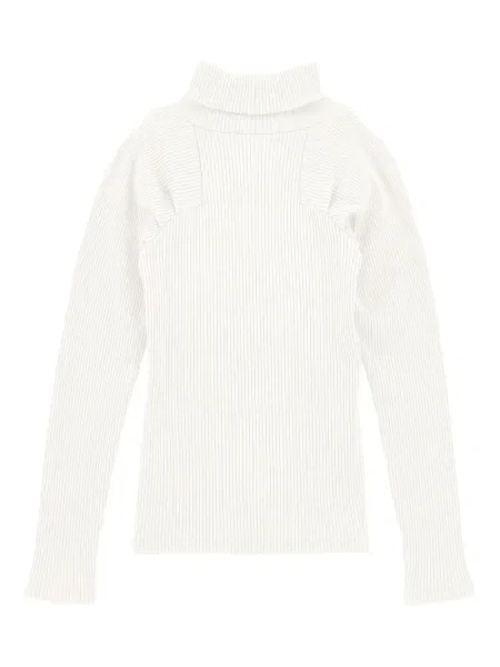 Sweter z golfem dziecięcy Monnalisa biały