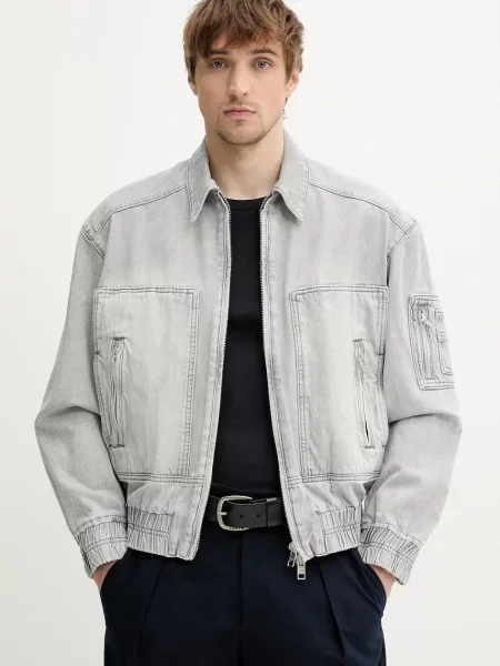 IRO geacă din denim de tranzitie gri