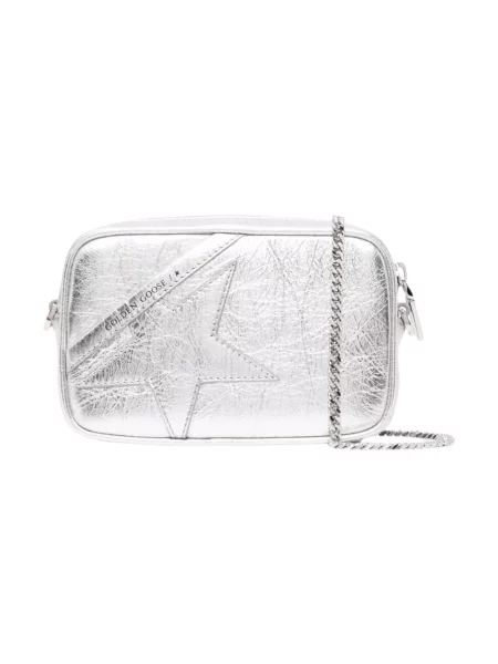 Mała mały torebka skórzana Golden Goose skórzana szara