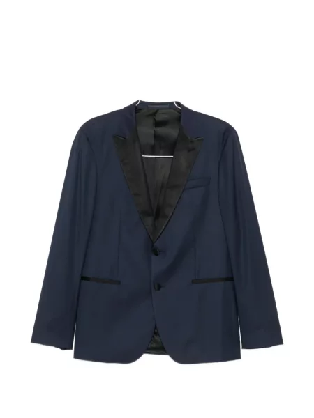Costum Boss cu rever albastru