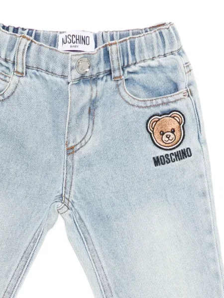 Jeansy dziecięce Moschino niebieskie