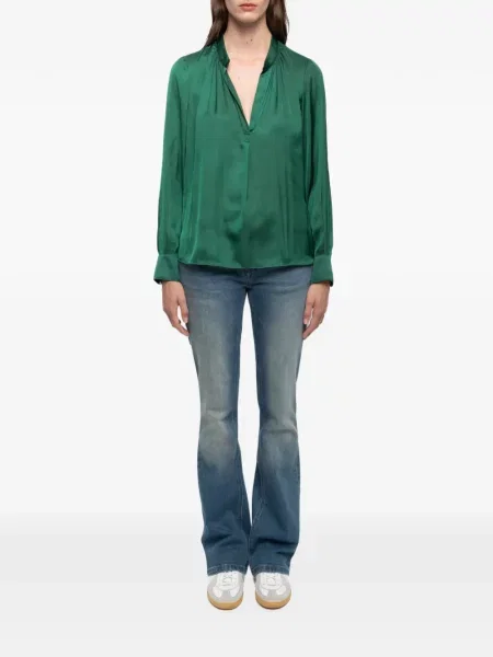 Bluză Zadig&voltaire din satin verde