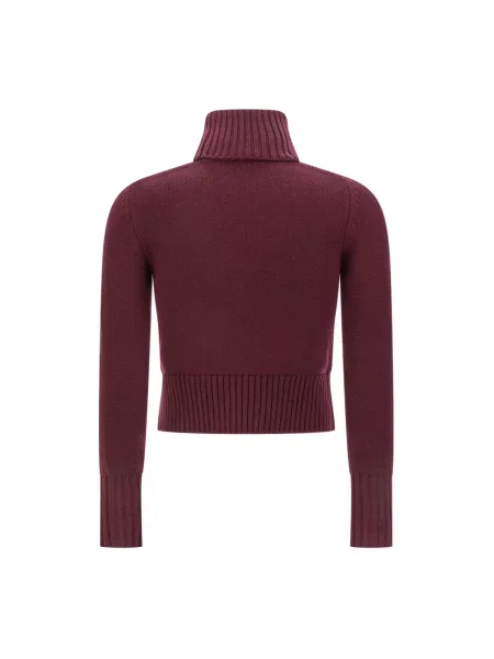Sweter z golfem Alpha Studio wełniany czerwony