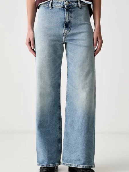 Tommy Hilfiger blugi wide leg pentru femei albastru