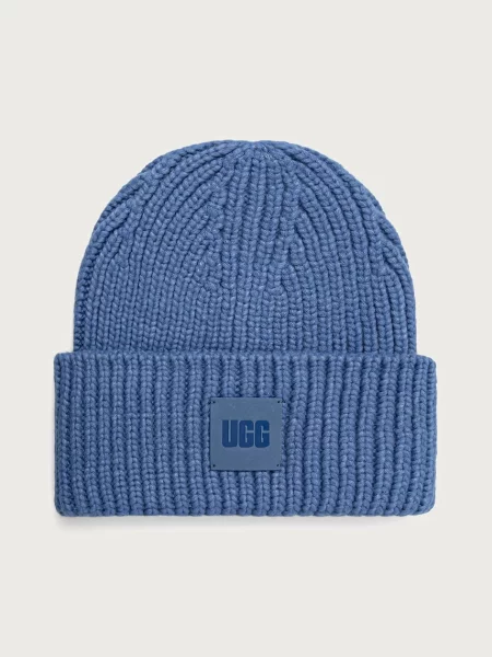 UGG căciulă de damă cu amestec de lână albastru