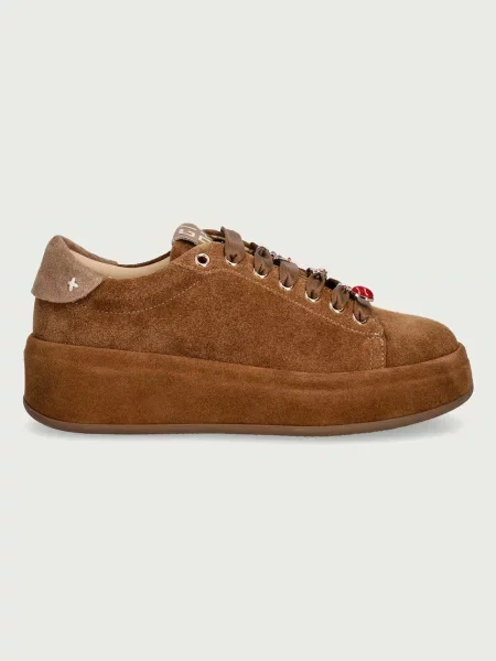 Sneakerși Gio+ din piele maro