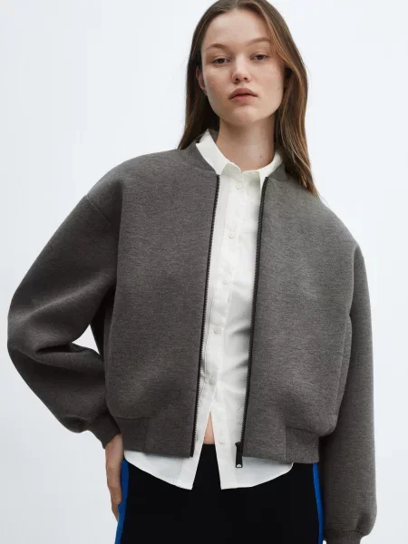 MANGO Бомбер сірий