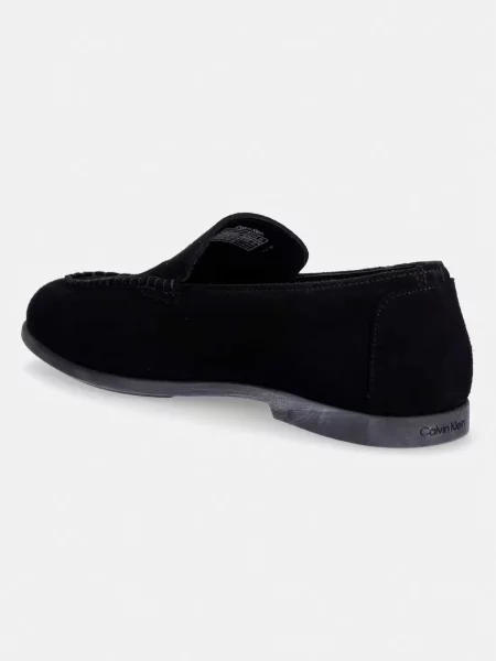 Calvin Klein mokasyny zamszowe LOW PROF LOAFER SU czarne