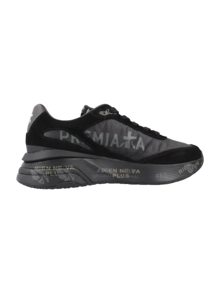 Premiata Sneakers MOERUND cu adaos de piele negru