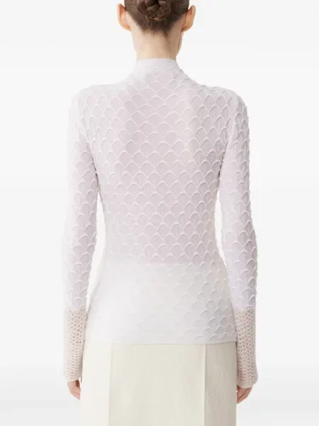 Top Lanvin de lână alb