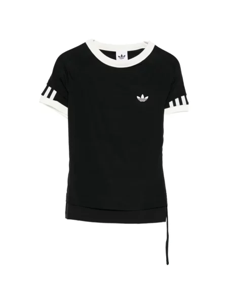 Καρό με τιράντες τζιν πουκάμισο Adidas με κέντημα καφέ