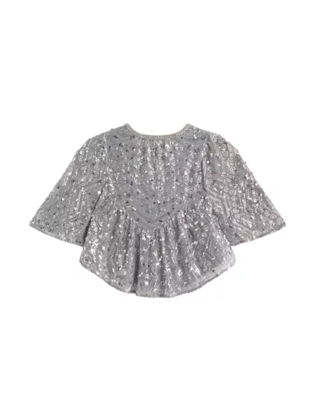 Bluzka Ba&sh z cekinami szara