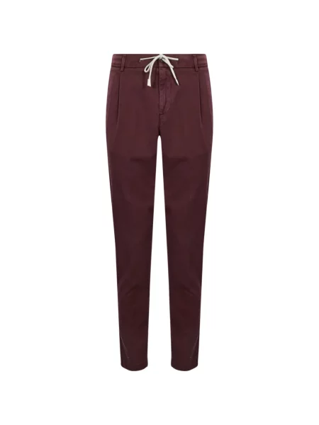 Pantaloni Eleventy cu cordon maro