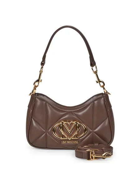 Crossbody kabelka Love Moschino hnedá
