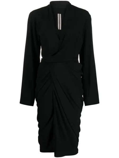 Rochie Rick Owens din crep de costum negru