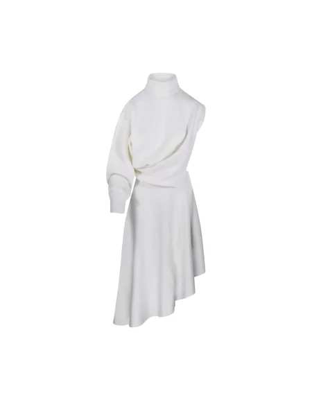 Sukienka Alaïa wełniana biała