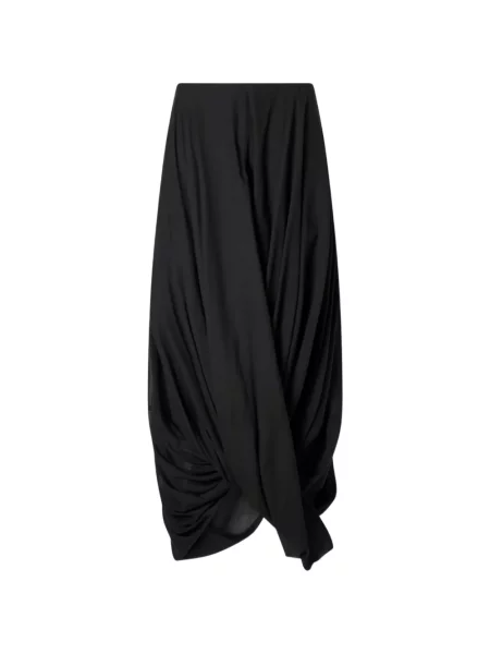 Fustă midi Toteme asimetrică drapată negru