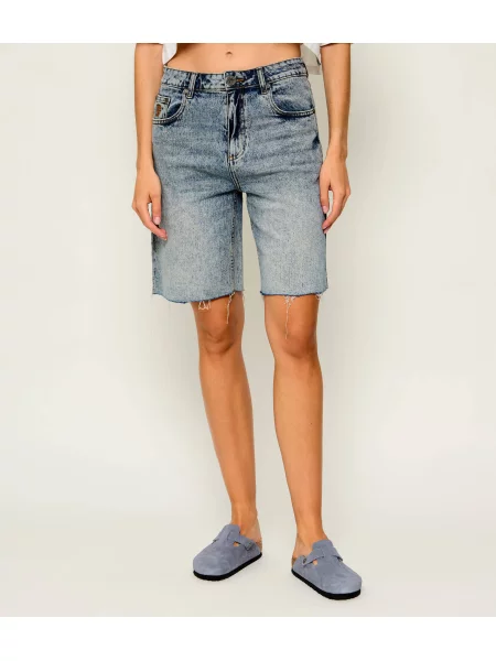 One Teaspoon De blugi bermude Le Cats | Boyfriend fit | mid waist albastru