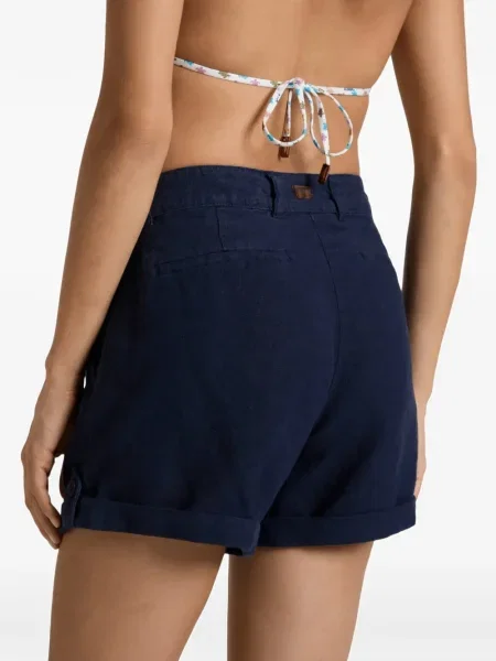 Lniane bermudy Vilebrequin niebieskie