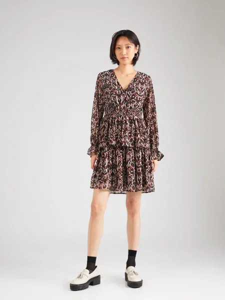 VERO MODA Rochie HOLLY roșu carmin / negru alb