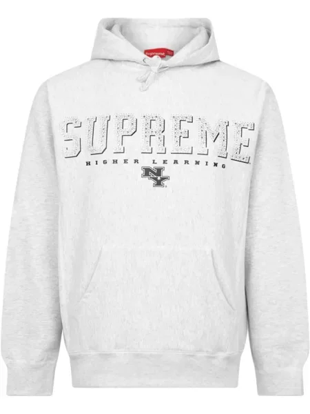Hanorac cu glugă Supreme cu imagine gri