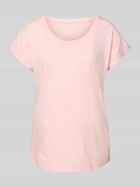 T-shirt o kroju regular fit z mieszanki model ‘Cozy Dreams’ Lascana różowa